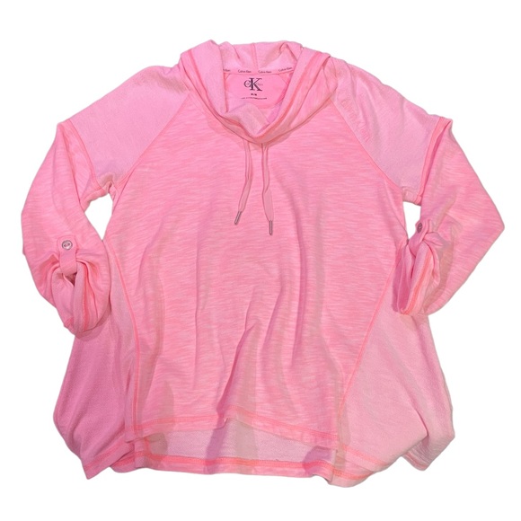 CALVIN KLEIN PINK COWL-NECK PULLOVER LIGHTWEIGHT SWEATER SIZE M - Picture 9 of 9